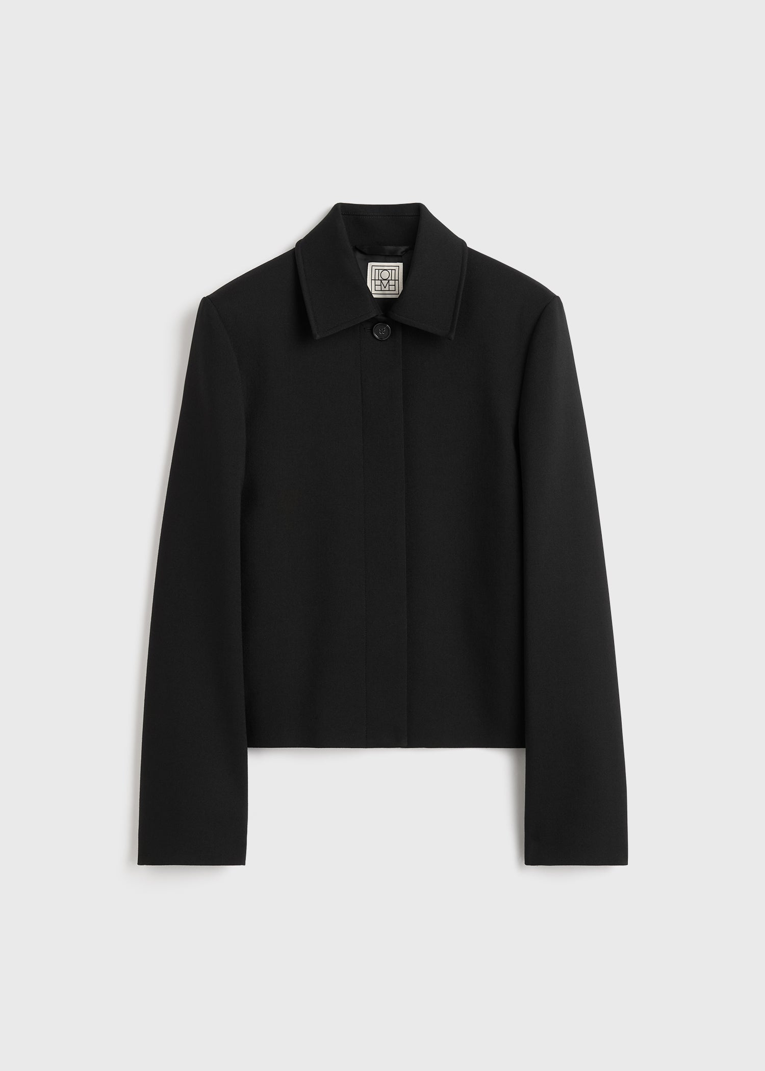Boxy twill jacket black
