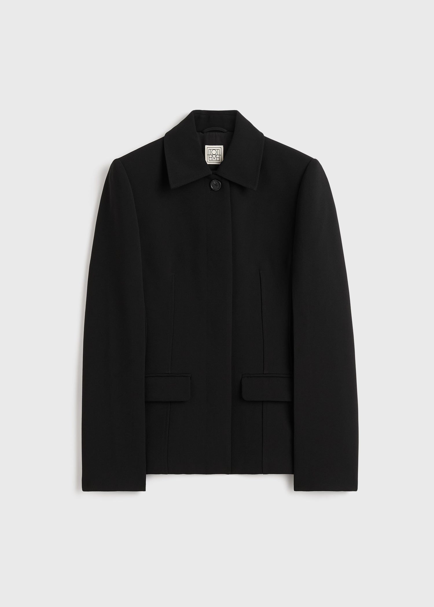 Cinched pocket jacket black